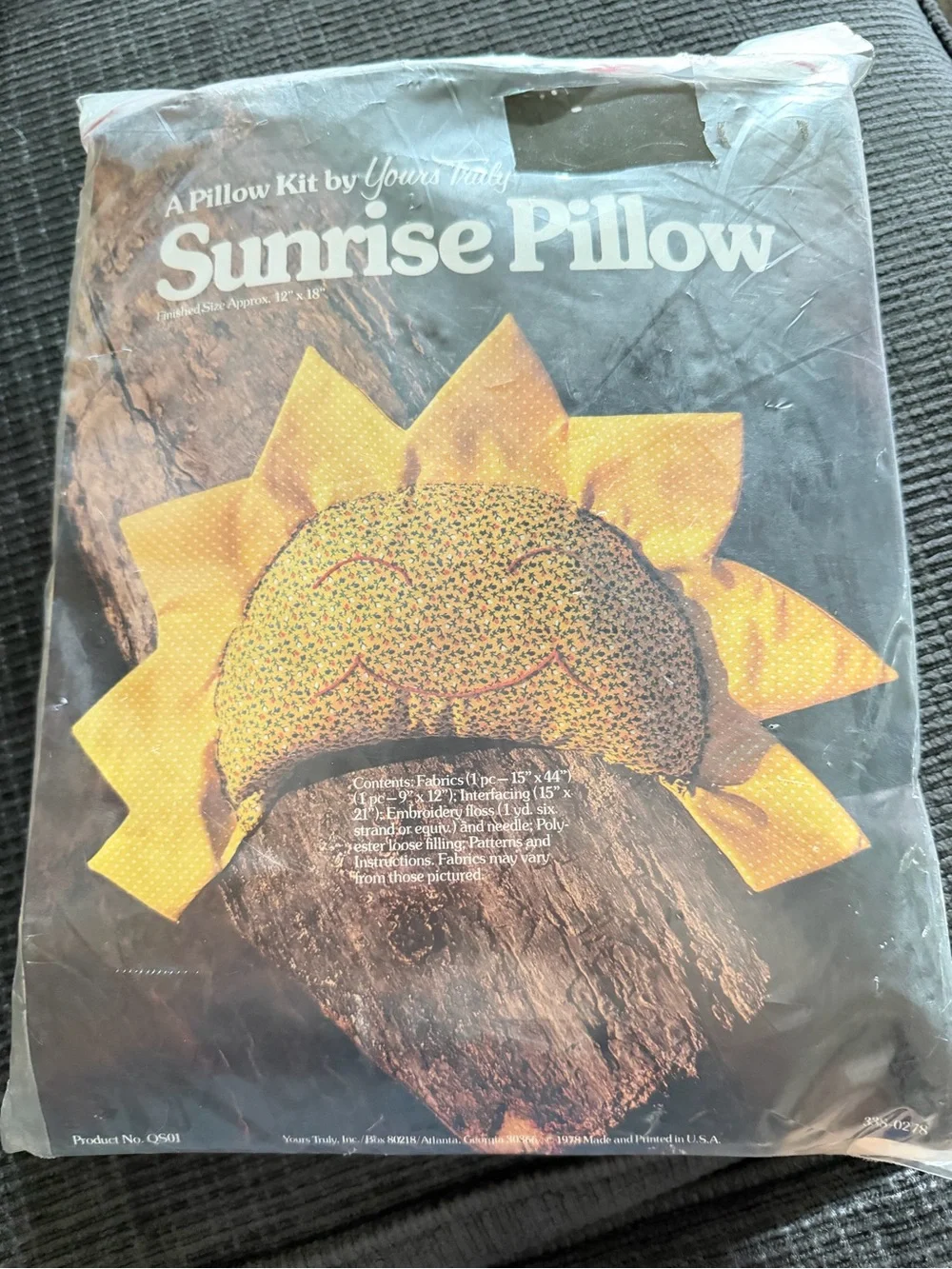 Sunrise Pillow Kit by - Yellow Sunrise Decorative Pillow